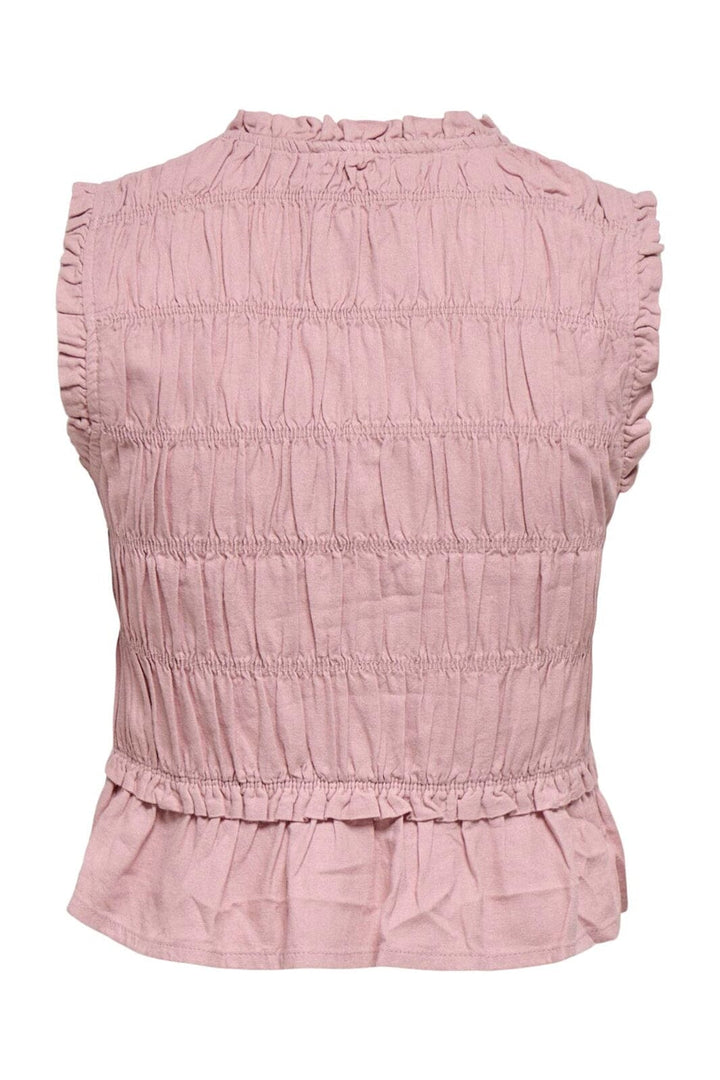 Only - Onlgoa S/S Linen Bl Frill Top Cc - 4942278 Burnished Lilac