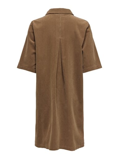 Only - Onlgry-Nessa S/S Cord Dress - 4854608 Toasted Coconut Kjoler 