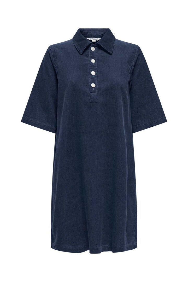 Only - Onlgry-Nessa S/S Cord Dress - 5124546 Navy Blazer