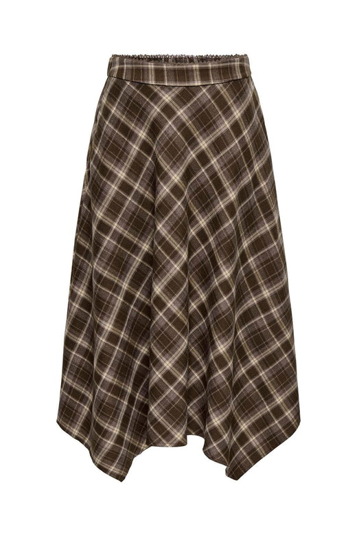 Only - Onlguka Long Assy Check Skirt - 5099849 Slate Black Dark Checks