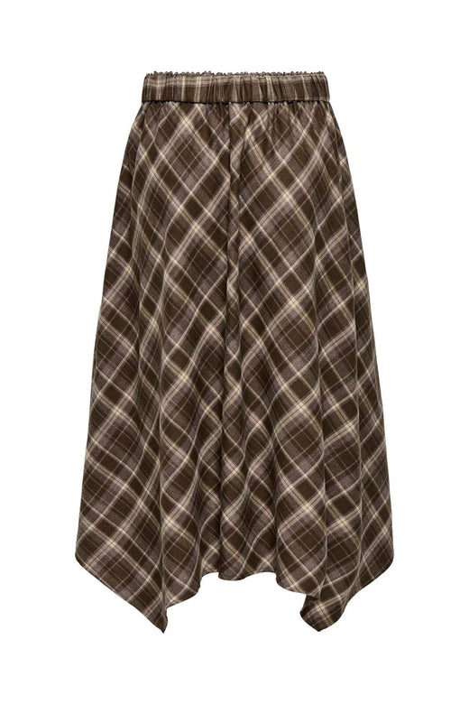 Only - Onlguka Long Assy Check Skirt - 5099849 Slate Black Dark Checks