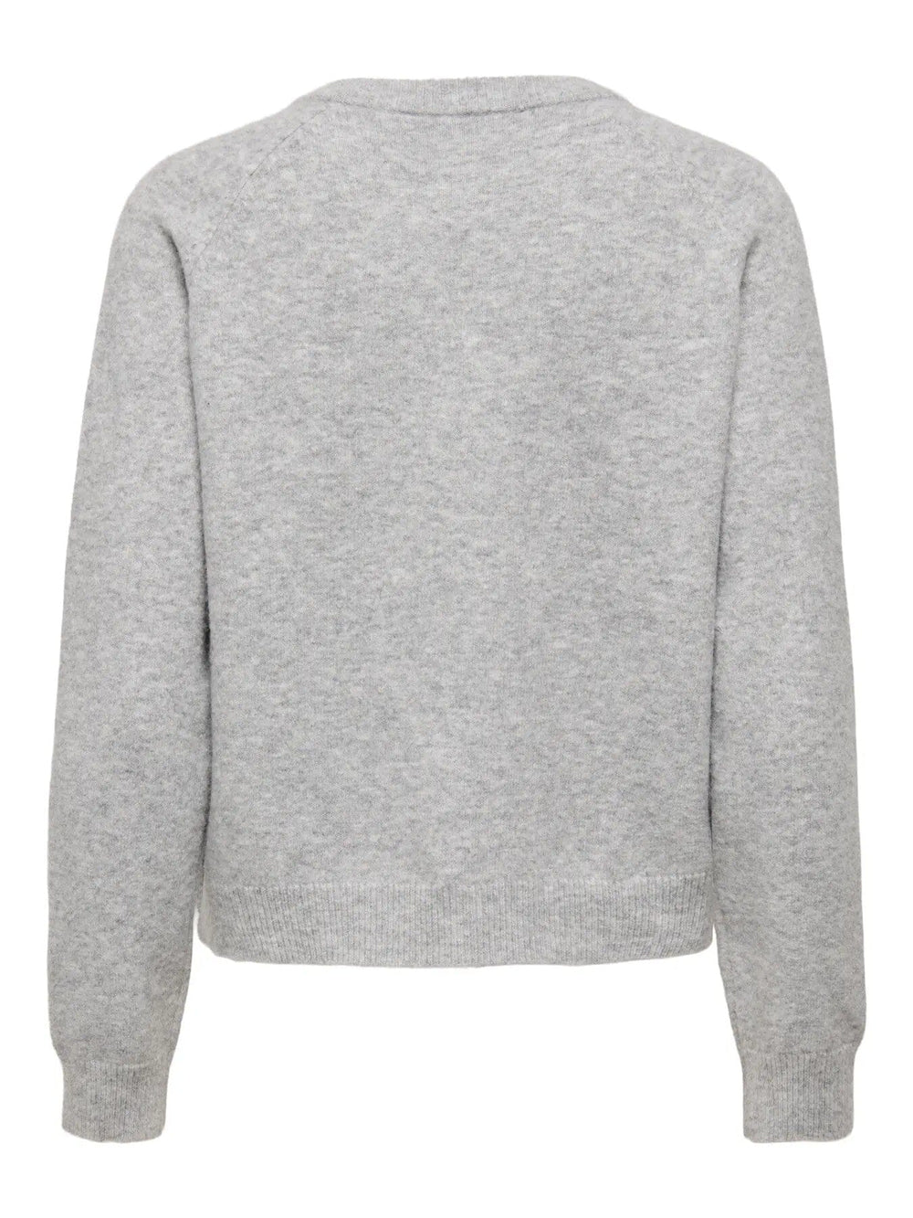 Only - Onlhoney Ls Bow Cardigan Knt - 5026401 Light Grey Melange Silver Bow Buttons Cardigans 