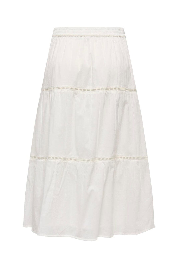 Only - Onlisabella Long Skirt - 4994098 Cloud Dancer