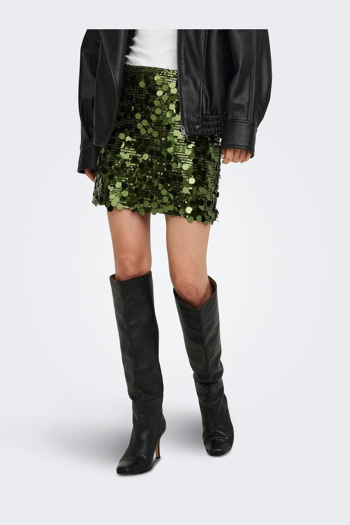 Only - Onljadel Sequins Skirt - 5172376 Sphagnum W. Sphagnum Sequins