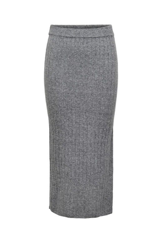 Only - Onljeanett Life Rib Long Skirt Cc Knt - 4774521 Medium Grey Melange