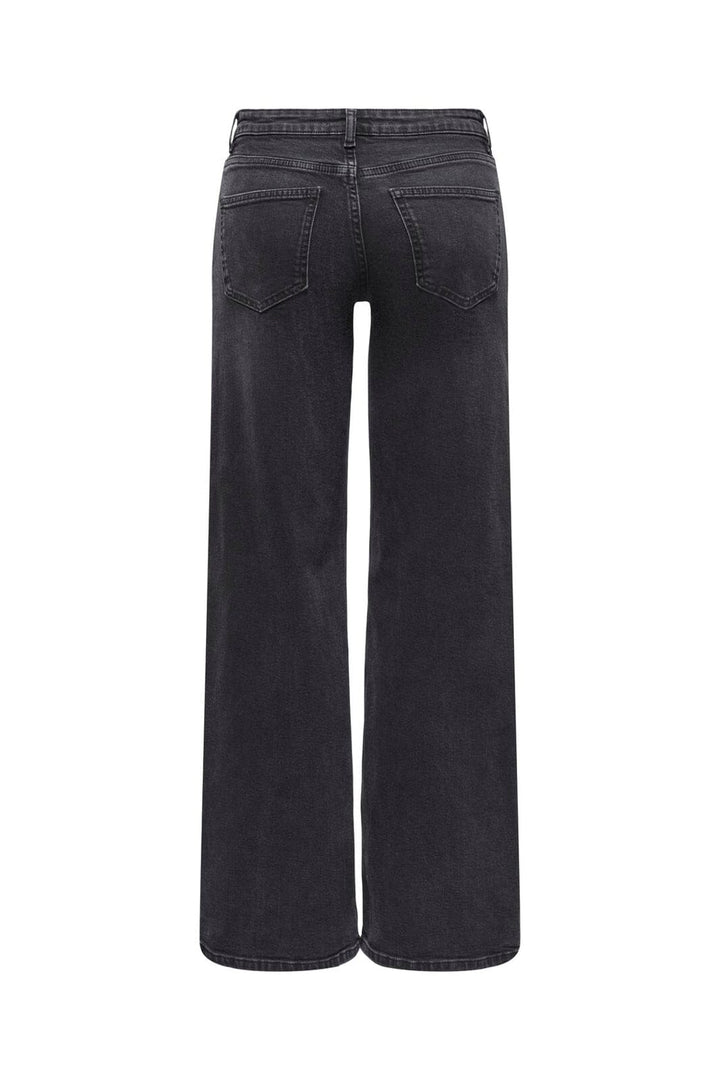 Only - Onljudy Lw Wide Leg Tai Epp - 4680454 Washed Black