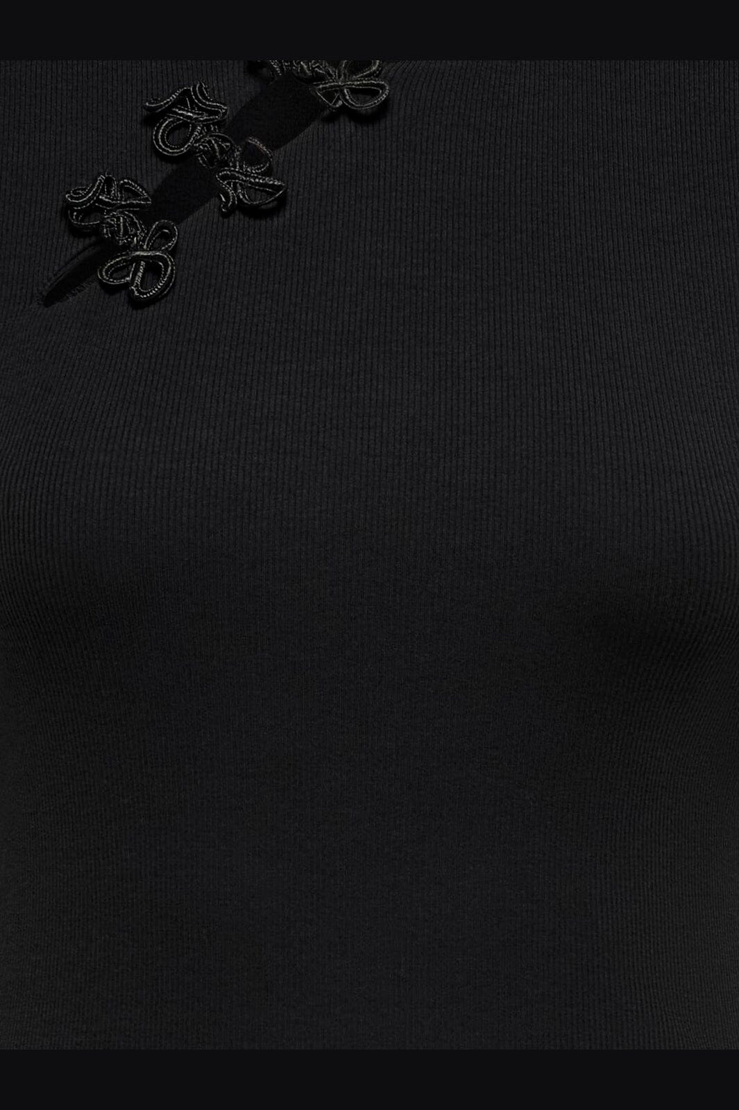 Only - Onljules S/S Detail Top - 5249463 Black