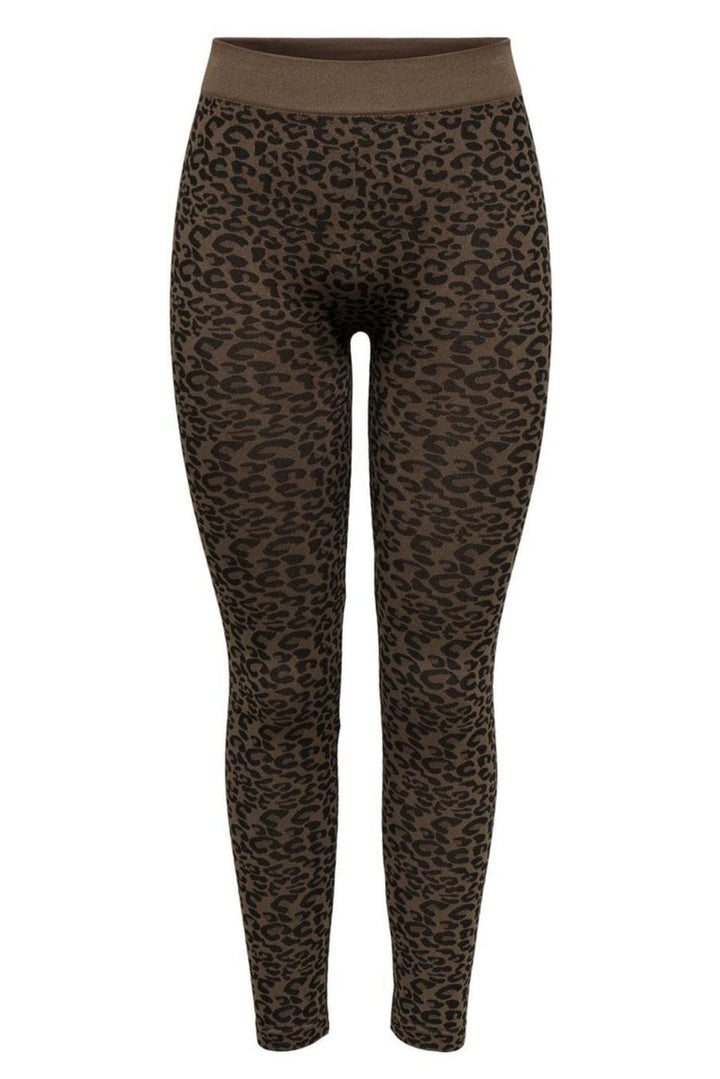 Only - Onljungle Seamless Animal Leggings Acc - 4756659 Pinecone Leopard Pattern