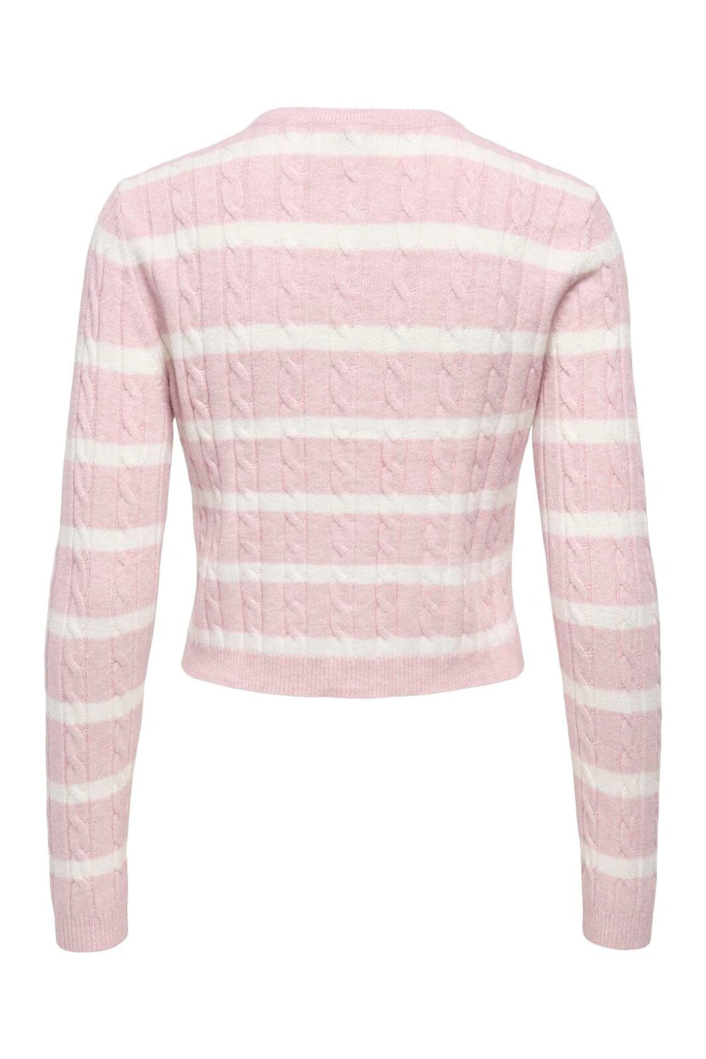 Only - Onlkatia Ls Cable Button Cardigan Cc Knt - 4959318 Burnished Lilac Melange/Babys Breath/Dtm Button