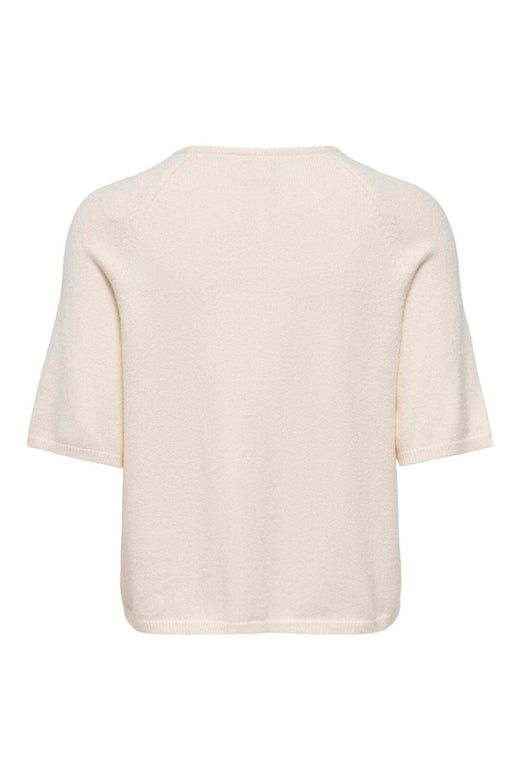 Only - Onlkatia Ss O-Neck Detail Knt - 5069008 Whitecap Gray Black Flowers