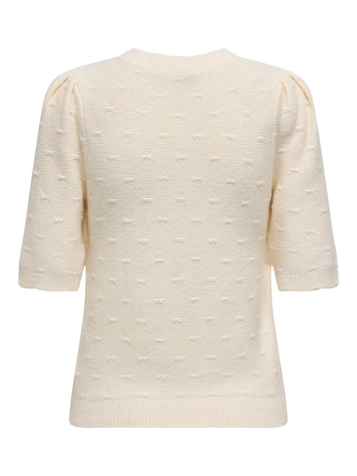 Only - Onlkatia Ss Structure O-Neck Cc Knt - 4779544 Whitecap Gray Melange