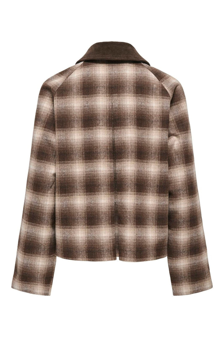 Only - Onlkine Checked Cord Jacket Cc - 5009421 Chocolate Martini
