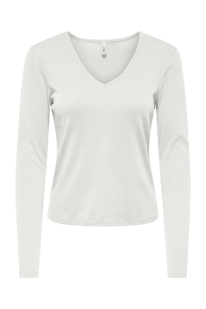 Only - Onlkira L/S V-Neck Top - 5138851 Cloud Dancer