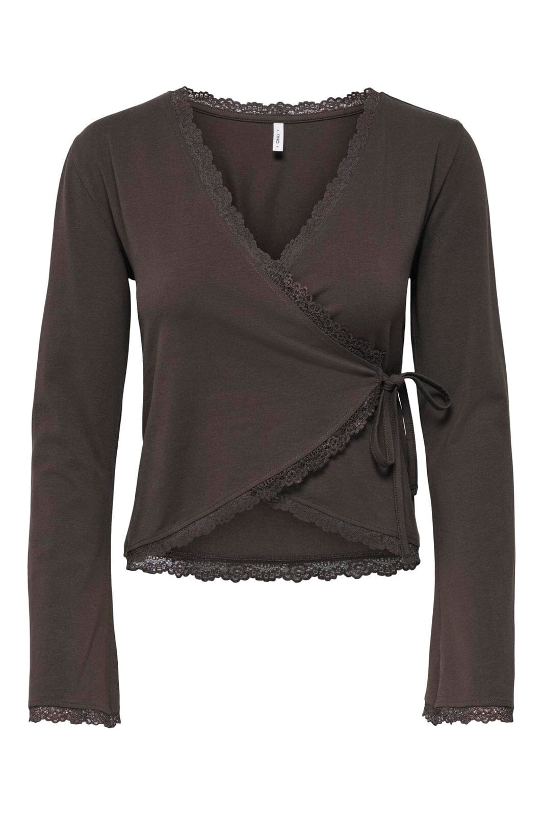 Only - Onlkiss Calm L/S Wrap Cardigan - 5152118 Chocolate Torte