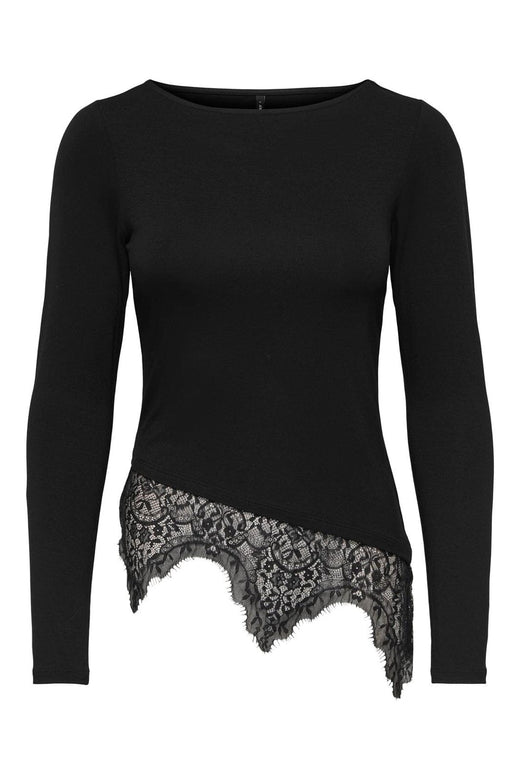 Only - Onllaila L/S Lace Mix Top - 5128037 Black