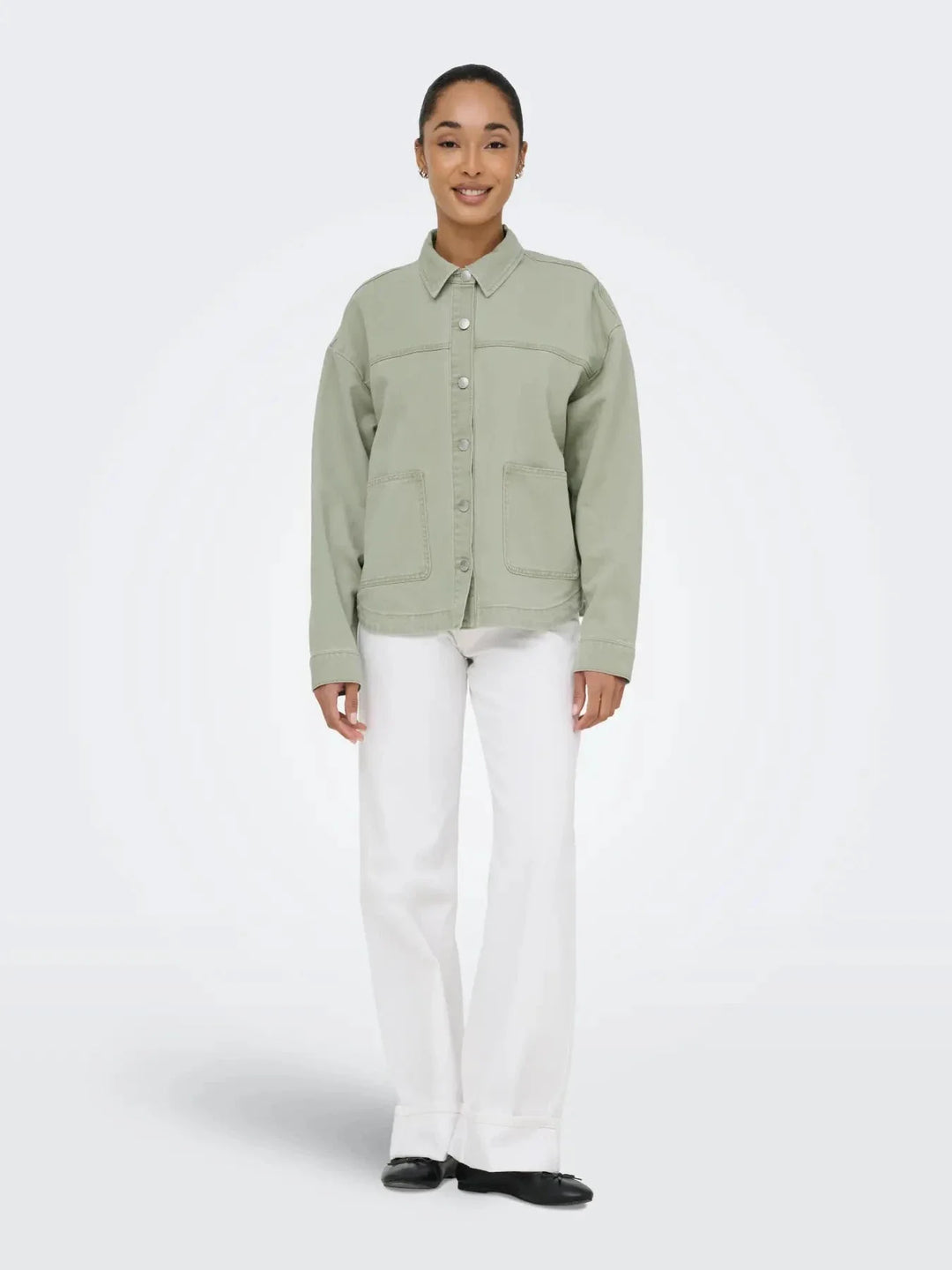 Only - Onllara Ls Shacket Gua - 5036778 Laurel Wreath Jakker 