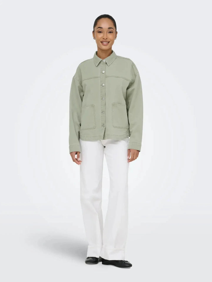 Only - Onllara Ls Shacket Gua - 5036778 Laurel Wreath Jakker 