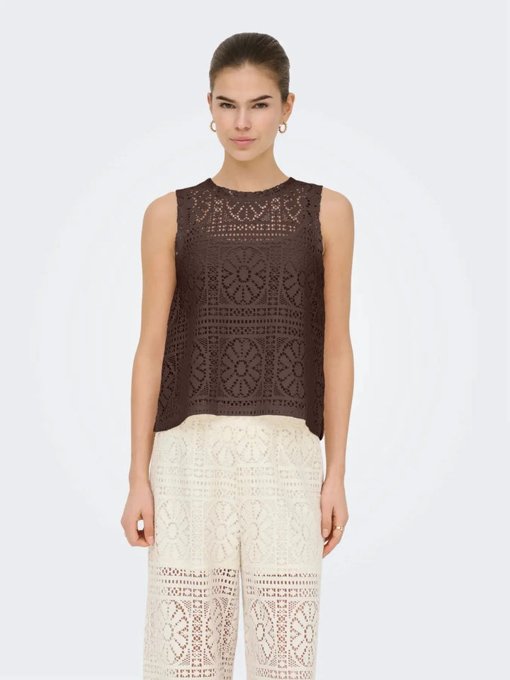 Only - Onllian Lace Tank Top - 5044904 Shopping Bag Toppe 