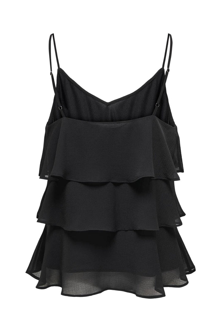 Only - Onllinn Life Flounce Singlet - 4786281 Black