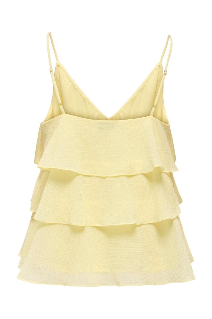 Only - Onllinn Life Flounce Singlet - 5007906 Double Cream