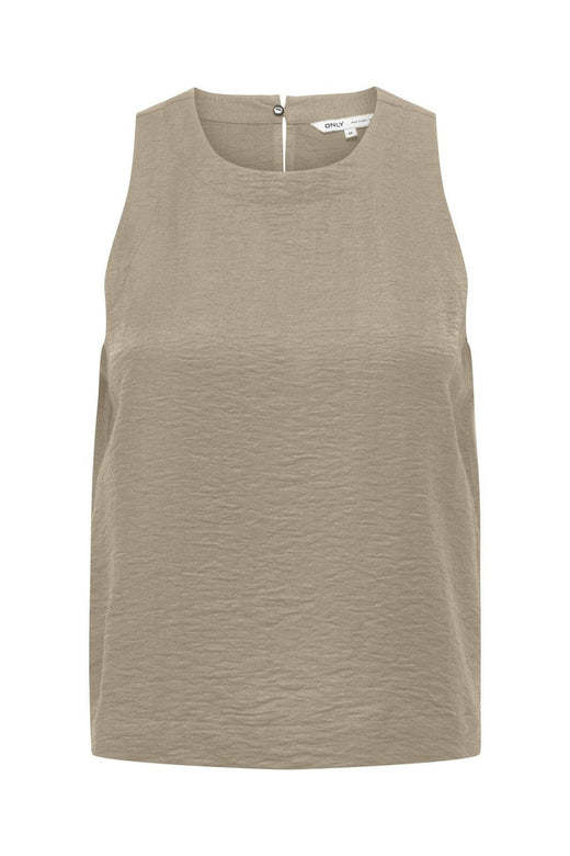 Only - Onllino S/L O-Neck Top Ox - 4938582 Oxford Tan