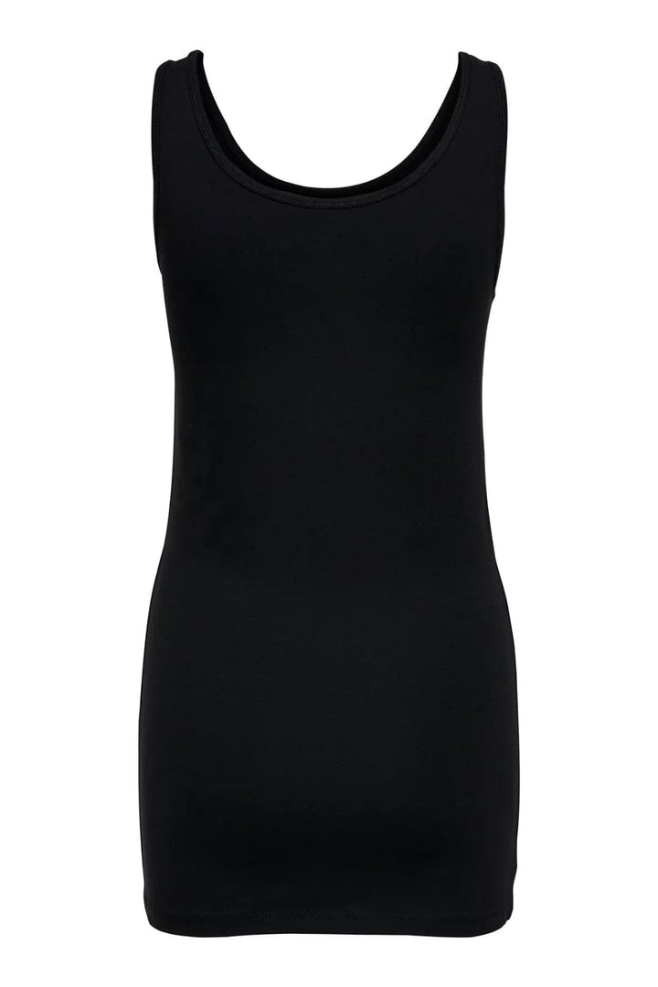 Only - Onllive Love S/L Long Tank Top - 1201446 Black