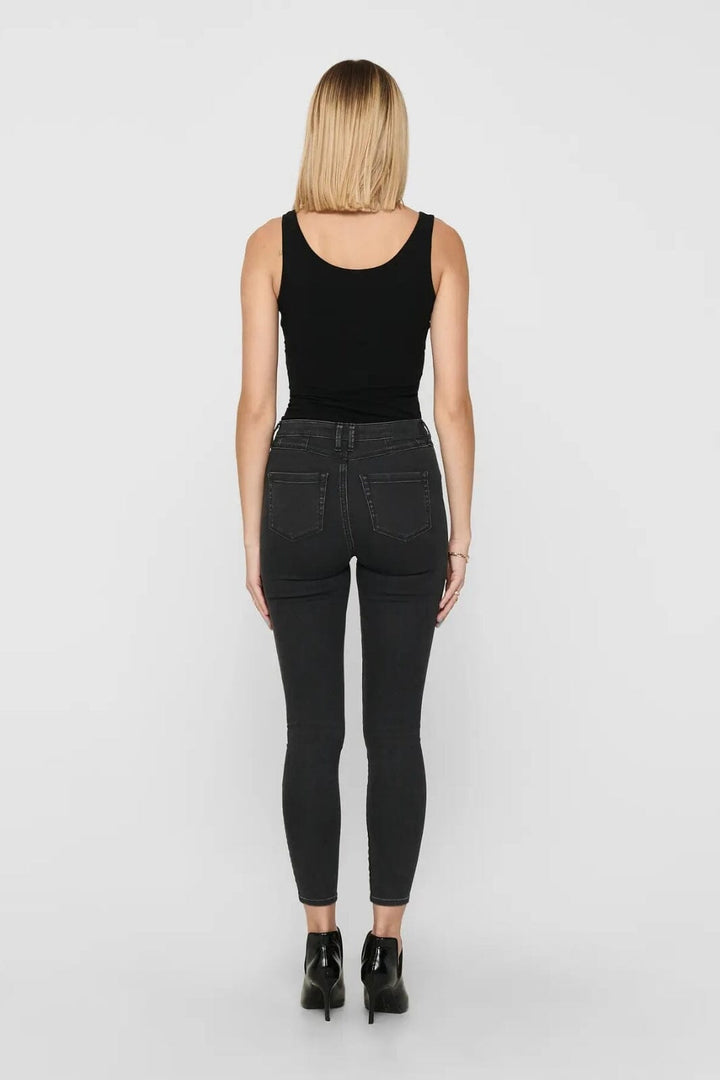 Only - Onllive Love S/L Long Tank Top - 1201446 Black