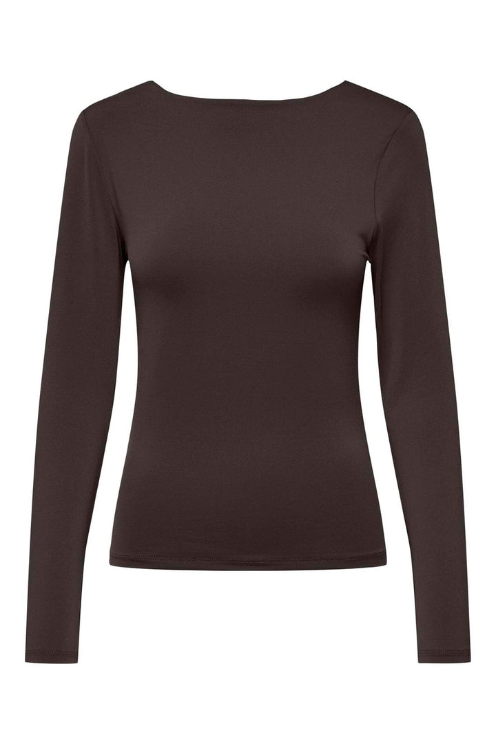 Only - Onllone 2-Way L/S Top - 4800393 Chocolate Torte