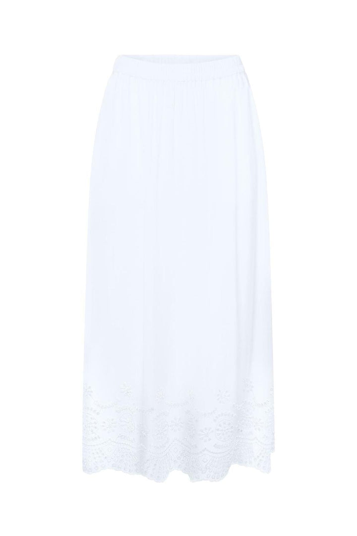 Only - Onllou Life Emb Long Skirt - 4689278 Bright White