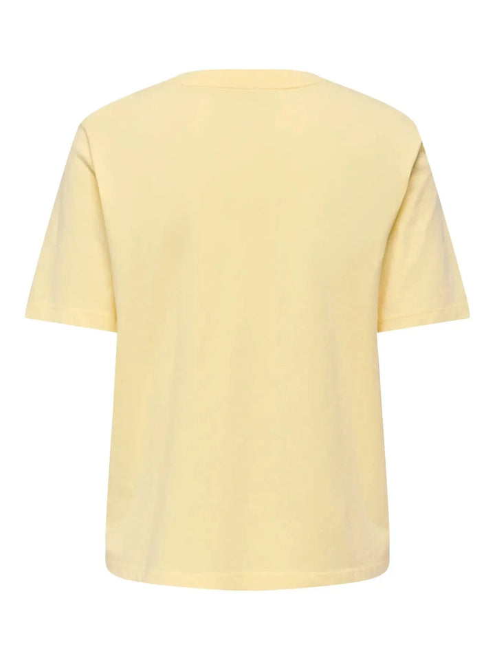 Only - Onllucy Life Monja Ss Top - 4962717 Sunlight Limoncello T-shirts 