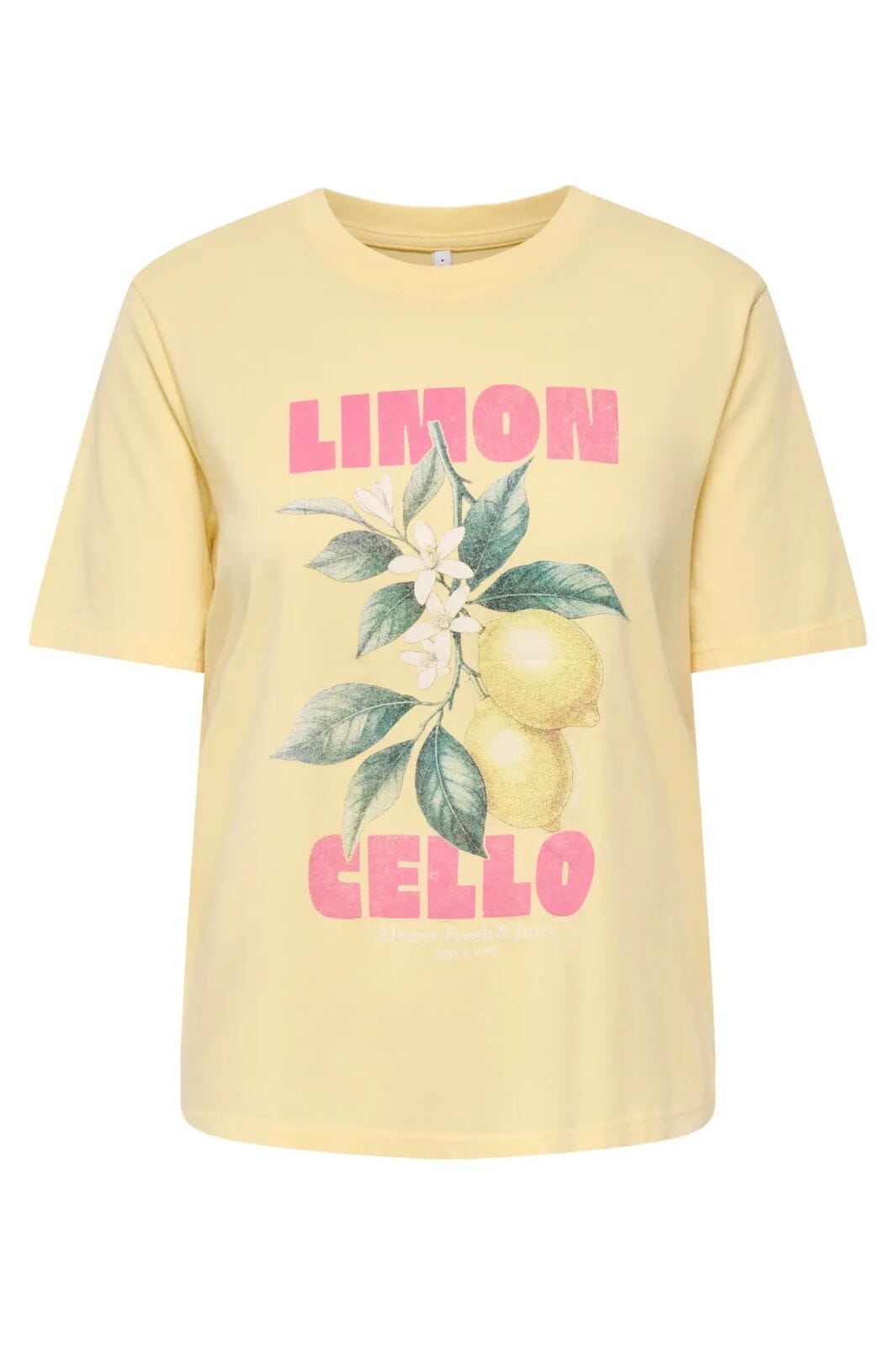 Only - Onllucy Life Monja Ss Top - 4962717 Sunlight Limoncello T-shirts 