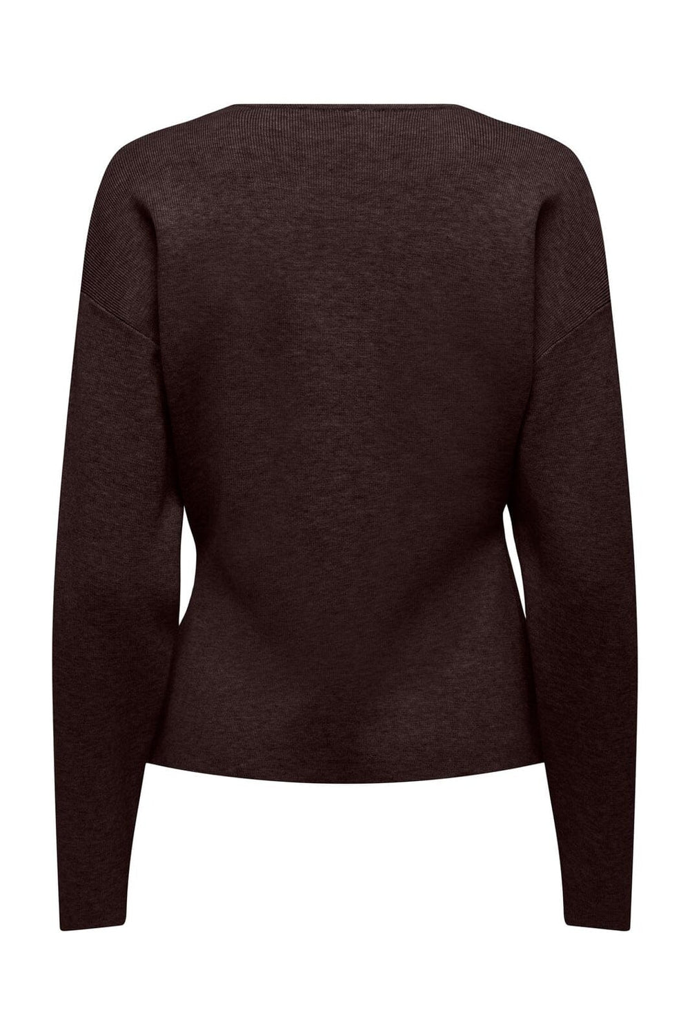 Only - Onllucy Ls O-Neck Cardigan Knt - 5081459 Chocolate Torte Dtm Buttons