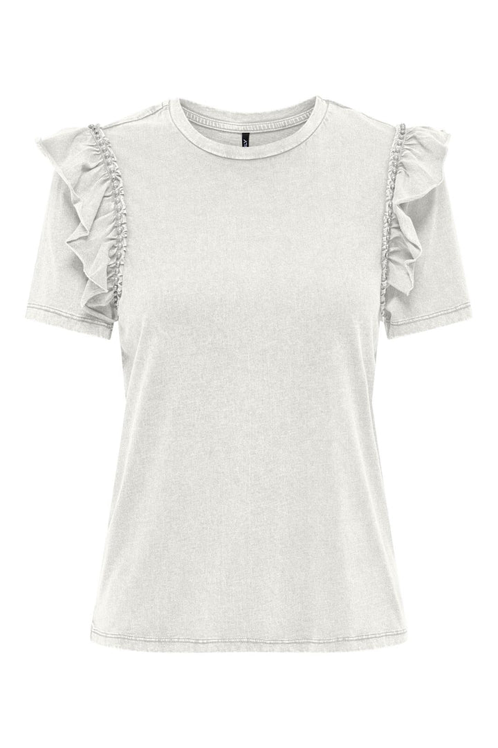 Only - Onllucy S/S Pearl Top - 4649177 Cloud Dancer Pearl
