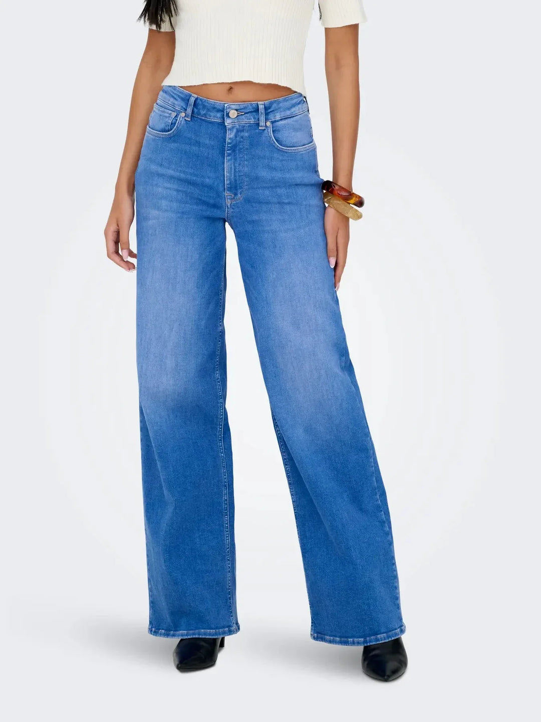 Only - Onlmadison Blush Wide Rea262 - 4902991 Special Bright Blue Denim Jeans 