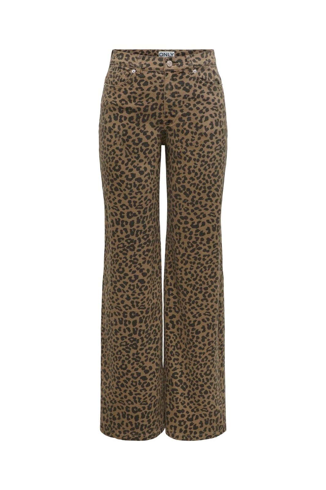 Only - Onlmadison Wide Animal Pant - 5049403 Otter W. Black Leo