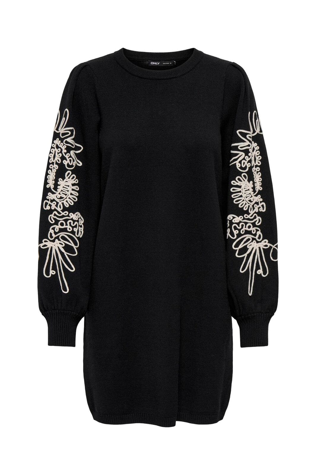 Only - Onlmagnolia Ls Detail Dress Knt - 4985695 Black Ecru