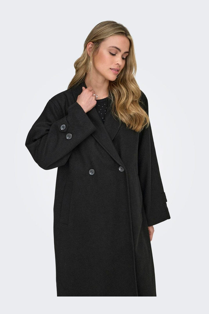 Only - Onlmaisy Oversized Wool Coat - 4951406 Black Solid