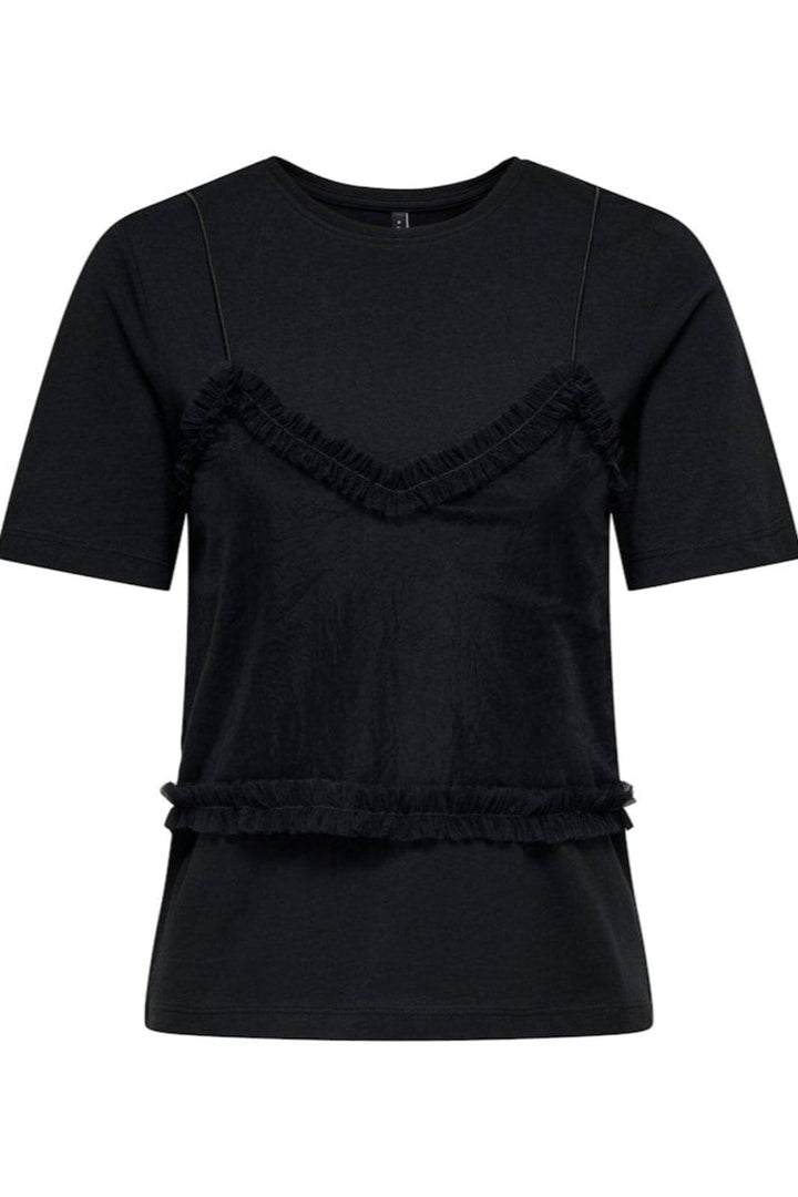Only - Onlmalija Life S/S O-Neck Top Box - 4896206 Black Black Singlet T-shirts 