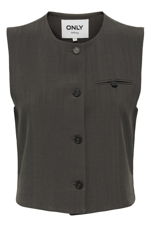 Only - Onlmateo Life S/L Stripe Vest Cc Tlr - 4786730 Mulch Veste 