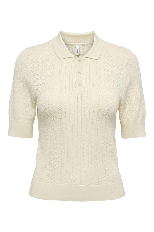 Only - Onlmeddi Life Ss Structure Polo Cc Knt - 4981786 Birch Dtm Button/Needledrop