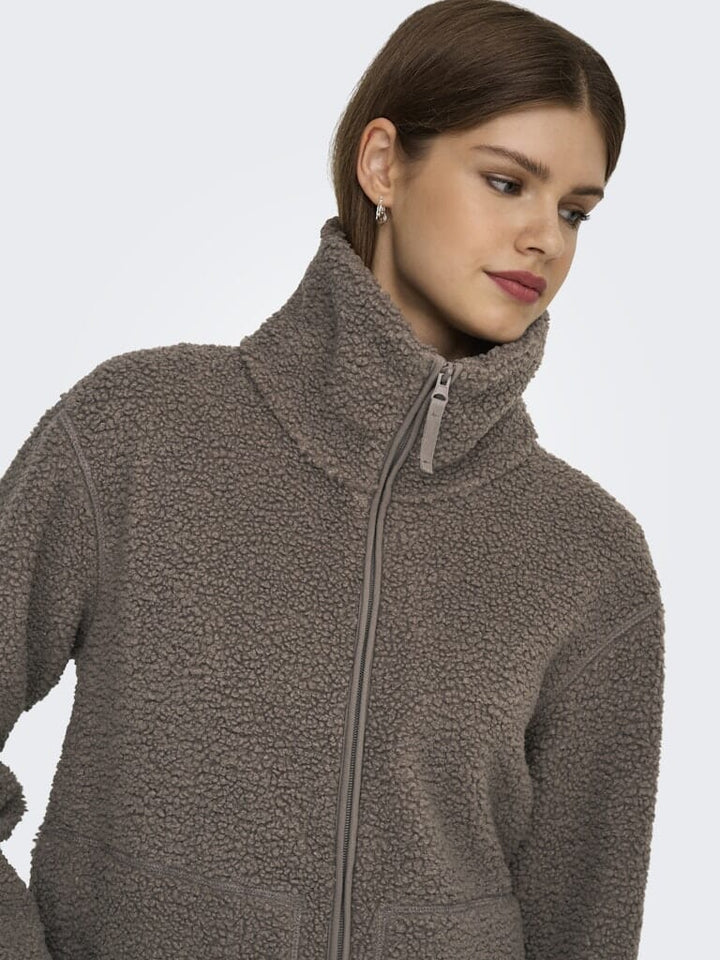 Only - Onlmegan Teddy Jacket - 4903501 Walnut Fleece jakker 