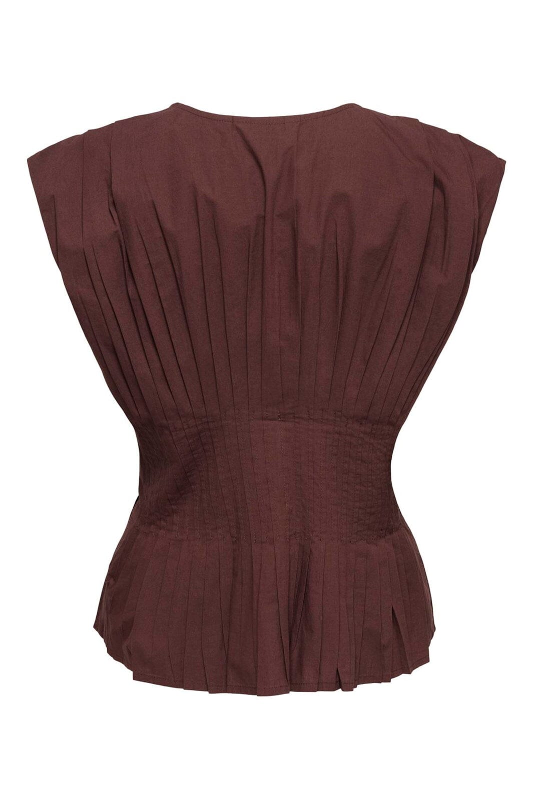 Only - Onlmila Sl Waist Top - 5118374 Brown Stone