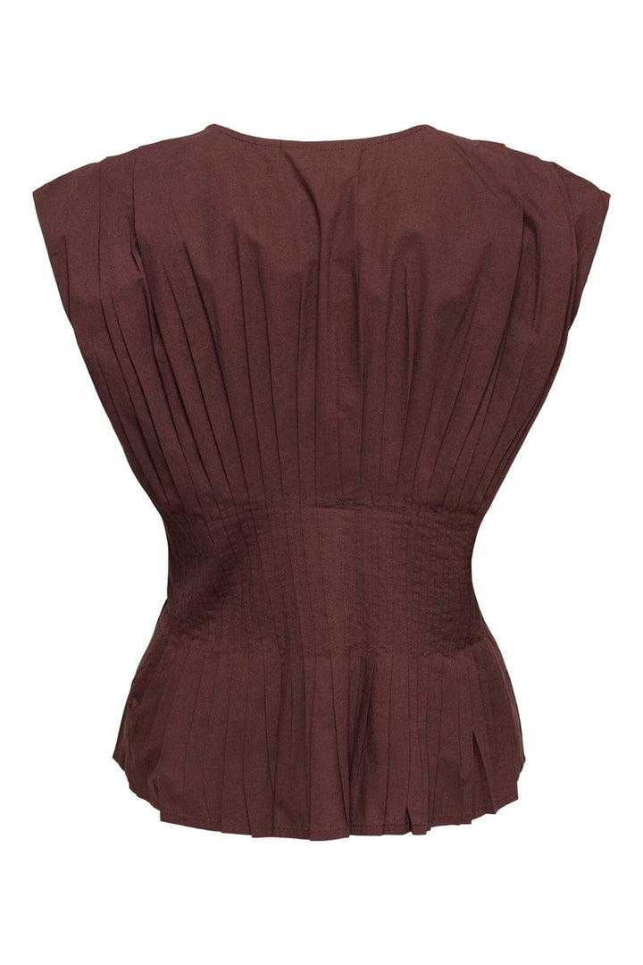Only - Onlmila Sl Waist Top - 5118374 Brown Stone