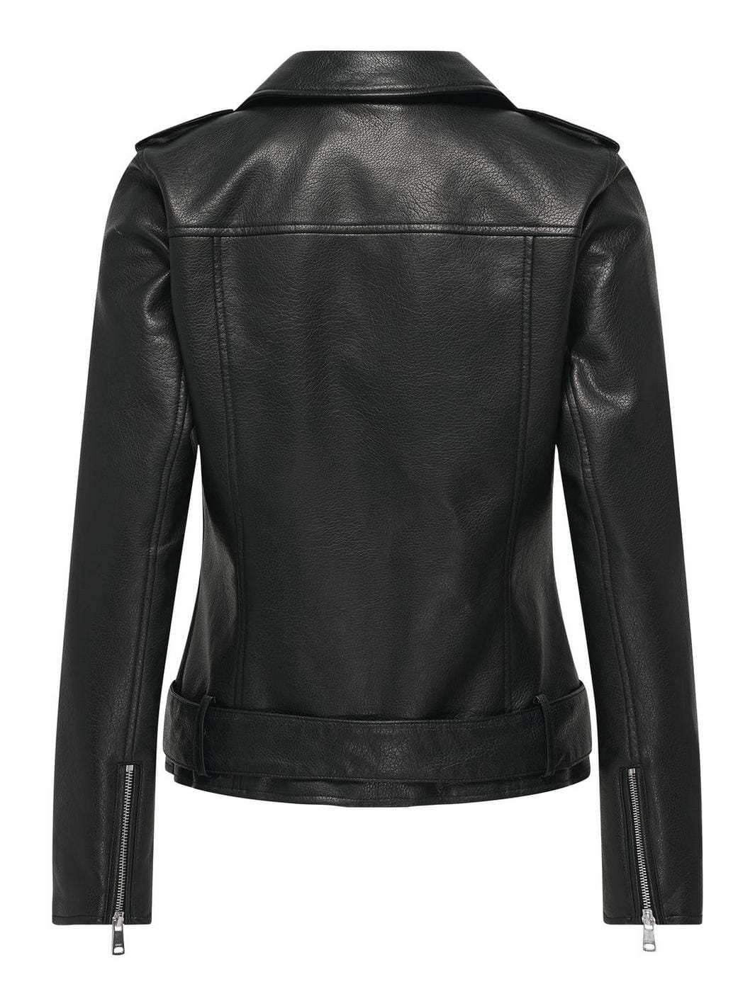 Only - Onlmille Faux Leather Biker Jacket - 4850787 Black