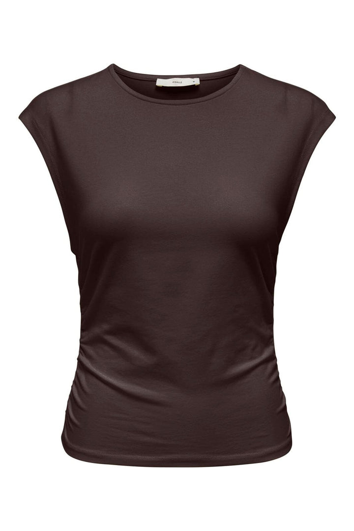 Only - Onlmira Capsl Ruching Top - 4985037 Black Coffee