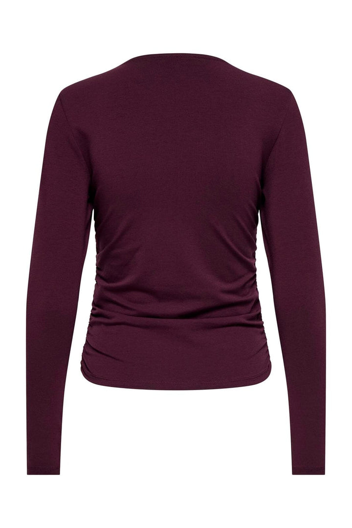 Only - Onlmira Life L/S Ruching Top - 5041020 Winetasting