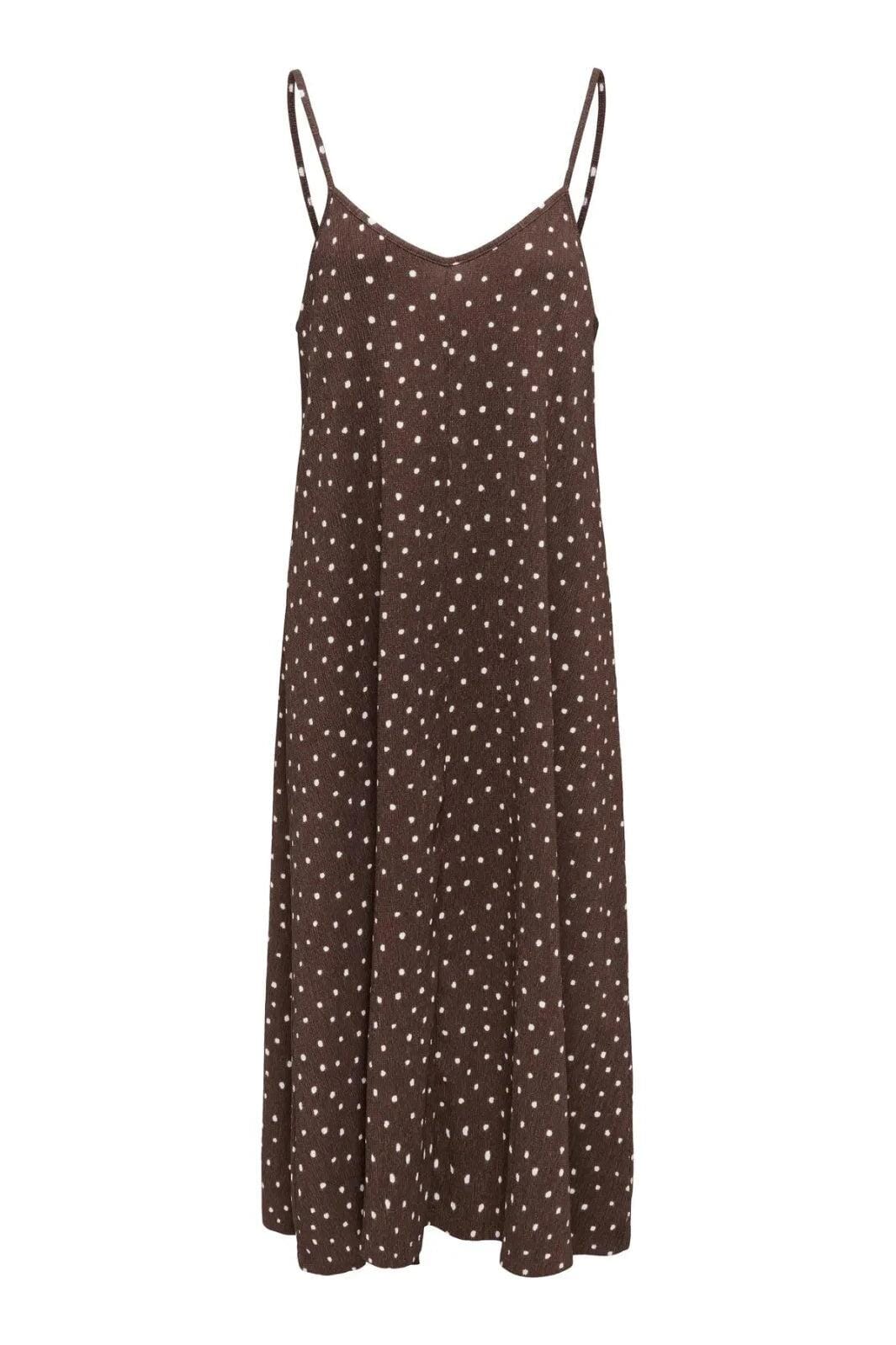 Only - Onlmolly S/L V-Neck Dress - 4989241 Shopping Bag Cloud Dancer Dots (Milly) Kjoler 