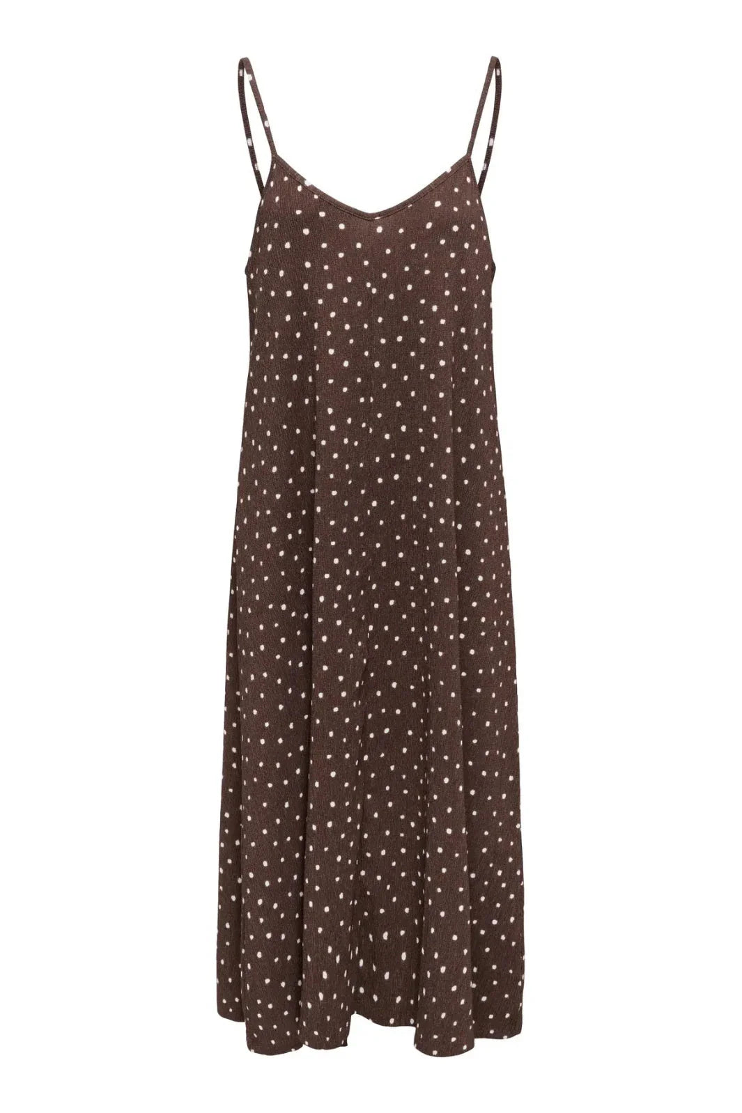 Only - Onlmolly S/L V-Neck Dress - 4989241 Shopping Bag Cloud Dancer Dots (Milly) Kjoler 