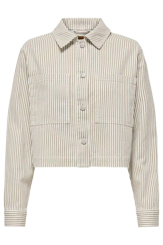 Only - Onlnaomi Stripe Jacket - 4907785 Winter Twig White Jakker 