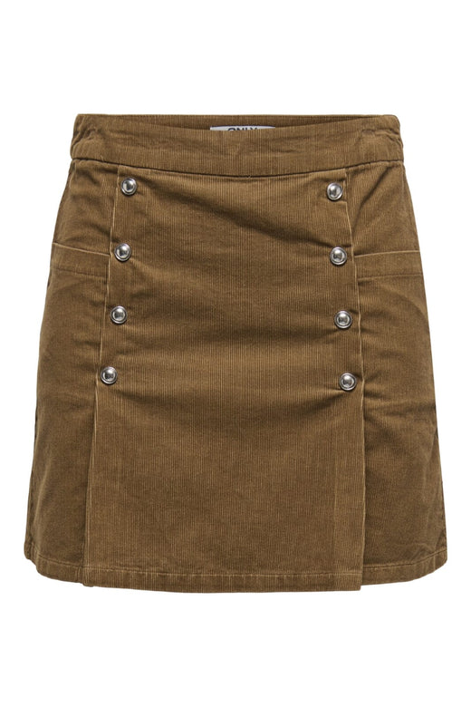 Only - Onlnessa But Pleat Cord Skirt - 4810802 Toasted Coconut